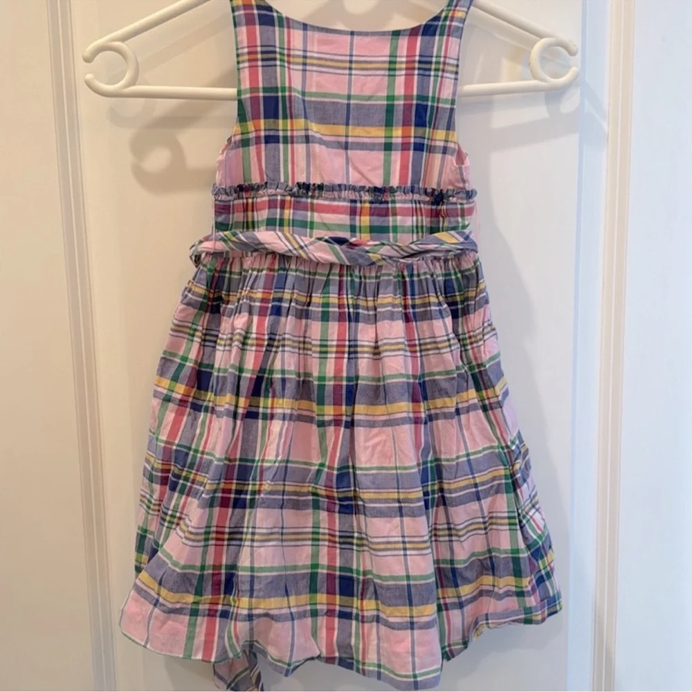 Ralph Lauren pink plaid preppy sleeveless girls 3T sundress